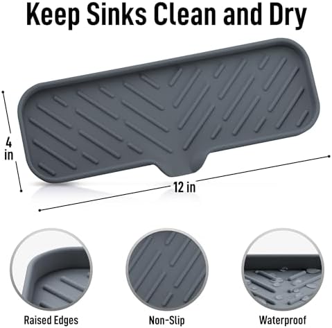 Zulay Kitchen Large Silicone Sponge Holder – Flexible Sink Organizer Tray - Image 4