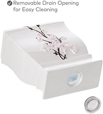 Vanda Cherry Blossom 4 Piece Resin Bathroom Accessories Set - Image 4