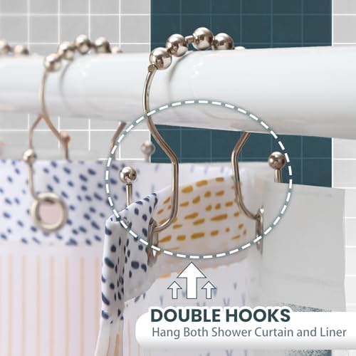Shower Curtain Hooks, OEH Shower Curtain Rings, Metal Shower Curtain Rings Rust - Image 5