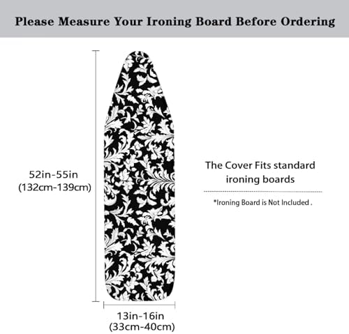 Classic Damask Floral Homes Replacement Ironing Board Cover, Vintage Abstract - Image 5
