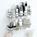 Shower Caddy Organizer with Hooks, Self Adhesive Bathroom Shelves, No Drilling by Unknown