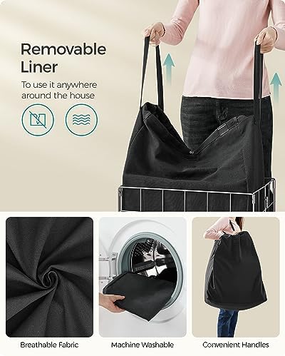 SONGMICS Laundry Hamper, Collapsible, 24 Gal. - Image 6