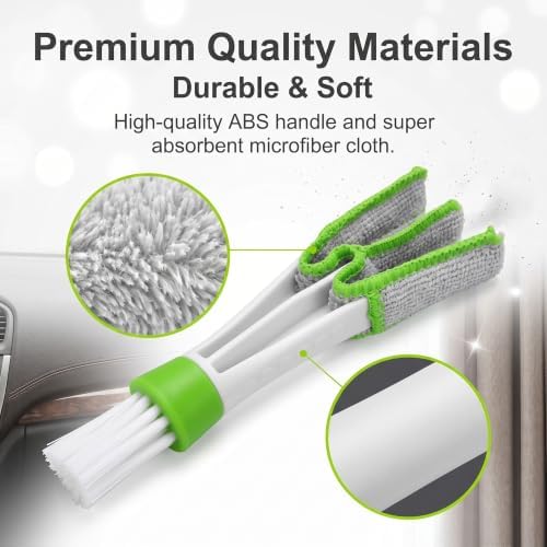 3 PCS Mini Duster for Car Air Vent, Soft-bristle Dual-ended Cleaning Brush - Image 6