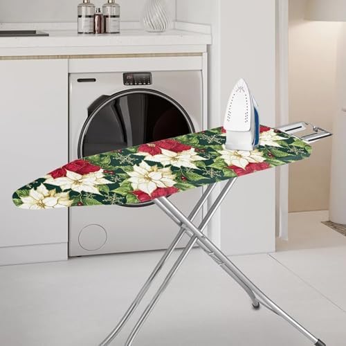 Christmas Floral 54 x 15 Ironing Board Cover Standard Full Size Elastic Edge - Image 2