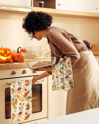 Miss Adola 150GSM Flour Sack Kitchen Towels Set of 2, Autumn Leaf - Image 6