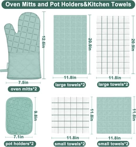 Oven Mitts Pot Holders Sets/Kitchen Towels and Dishcloths, Oven Gloves Kitchen - Image 2