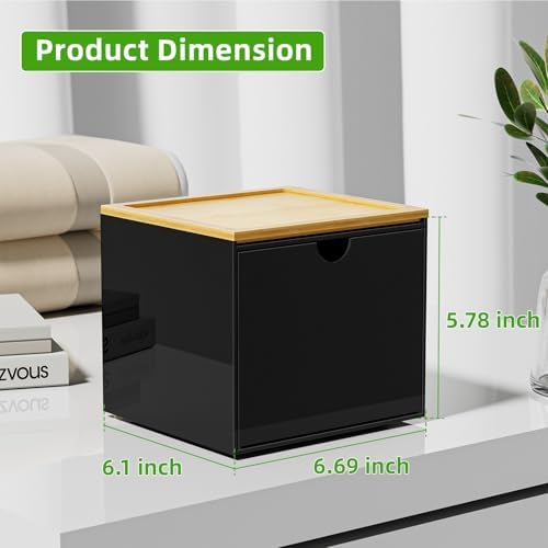 VITVITI Drawer Disposable Face Towel Holder Box, Acrylic Storage - Image 6