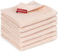Kitchen Towels 6-Pack Kitchen Dish Cloths, 100% Cotton, 12x12 In by BOOMIBOO