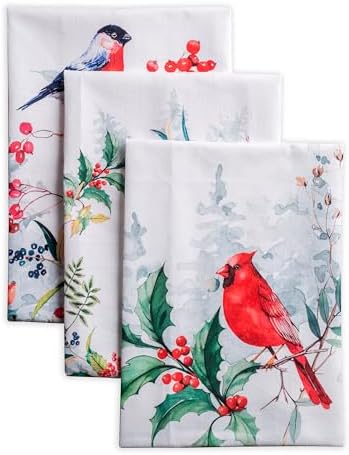 Maison d' Hermine Kitchen Towels Set of 3 Reusable 100% Cotton 27.50" x 20" by MaisondHermine