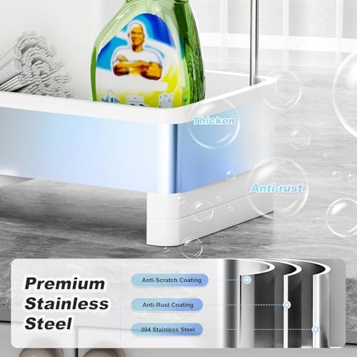 Ewaiira Sponge Holder for Kitchen Sink, Stainless Steel Sink Caddy - Image 2