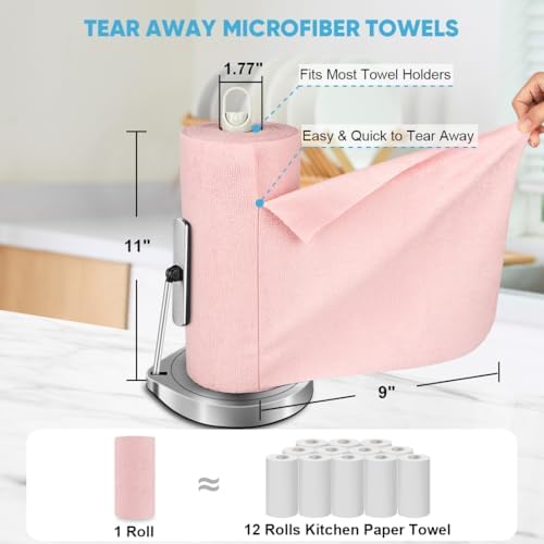 AIDEA Microfiber Cleaning Cloth 165 Sheets 3 Roll - Image 2