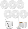 Standard Size 6-Pack Spin Mop Refills Replacement by YOUSHANGJIA