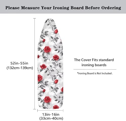 Rose Print Ironing Board Cover Polyester Iron Cover - Image 5