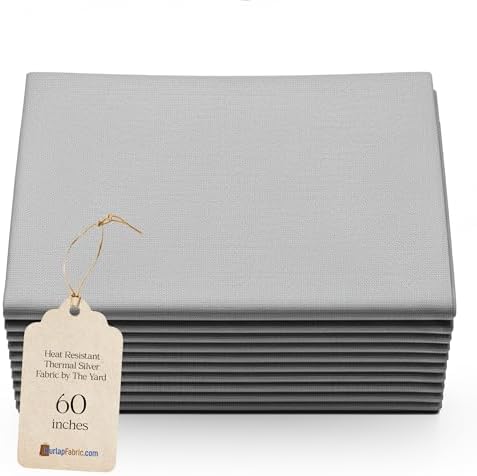 60" Heat Resistant Thermal Silver Fabric by The Yard – Insulated Material by burlapfabric