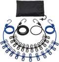 2 Pack Travel Clothesline with 24 Clips, Portable Windproof Laundry Line by Unknown