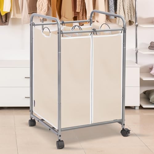 STORAGE MANIAC Laundry Sorter 2 Section, 90 L Gal Laundry Hamper - Image 2