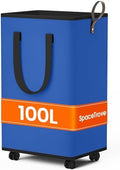 SpaceTrove Rolling Laundry Basket by Unknown