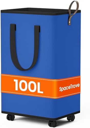 SpaceTrove Rolling Laundry Basket by Unknown