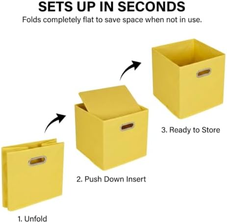 Household Essentials 6 ct Open Fabric Cube Storage Bins - Image 3
