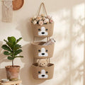 Dog Theme Basket for Nursery 3-Tier Cotton Rope Hanging Basket Cute Dog Clothes by Yiyiring