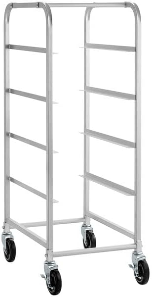 Mobile Aluminum Lug Rack, Silver, 4-Lug Capacity, NSF Listed, 19x26x52.75 Inches, 440 lb Weight Capacity, Freezer Safe, Unassembled