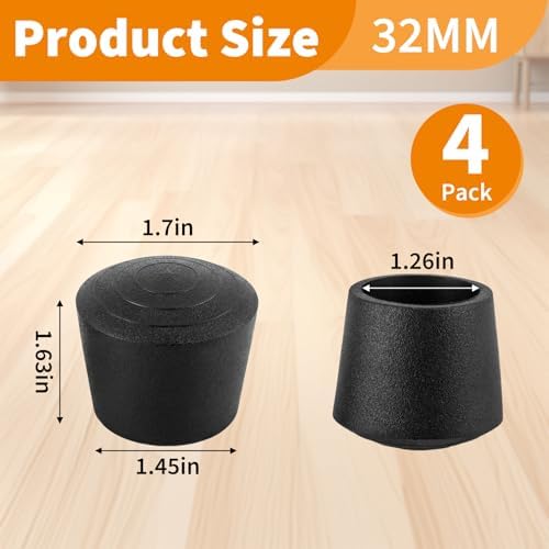 Rubber Leg Caps for Ironing Board, Floor Scratch & Noise Protection 4 Pack - Image 3