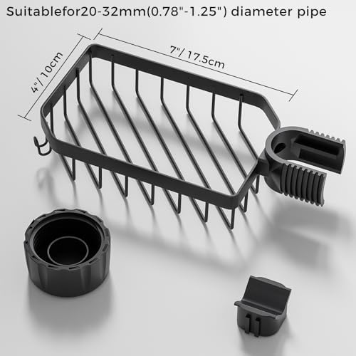 LONIN Sponge Holder Over Faucet Kitchen Sink Caddy Organizer, Stainless Steel - Image 6