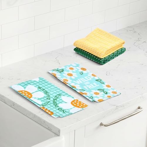 Ritz 4-Piece Kitchen Towel Set, All Daisies & Wild and Free Floral Prints - Image 5