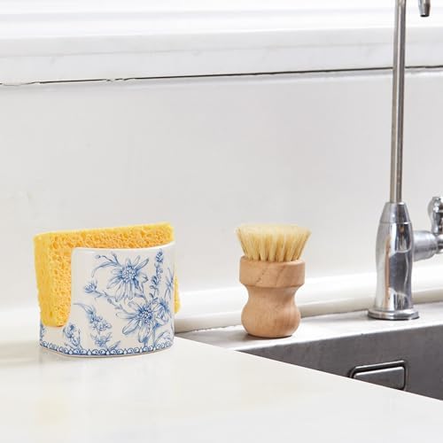 Bico Blue Garden Toile De Jouy Ceramic Kitchen Sponge Holder - Image 7