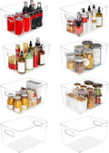 Clear Plastic Storage Bins 8 Pack by SKTKSE