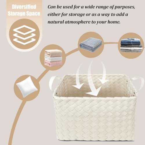 Handwoven Clothes Basket Laundry Hampers Large Wicker Storage Baskets - Image 3