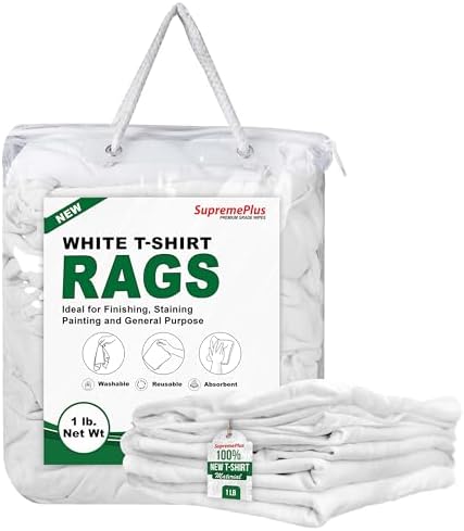 Premium White T-Shirt Cleaning Rags – White Cotton Rags by SupremePlus