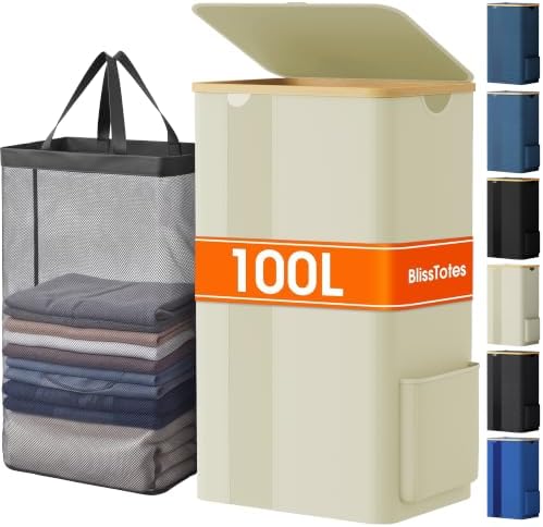 BlissTotes 100L Laundry Basket Hamper by BlissTotes