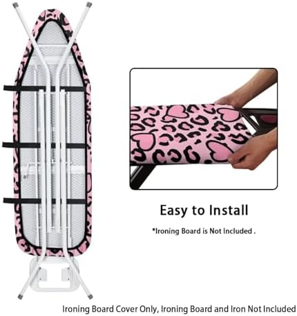 Leopard Print Ironing Board Covers Dustproof Ironing Board Cover and Pad Stain - Image 4