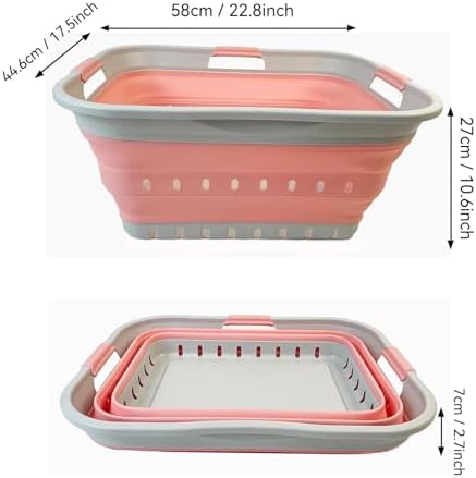 SAMMART 42L Collapsible Plastic Laundry Basket - Image 3