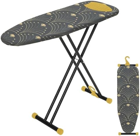 Ironing Board 43x13, RAINHOL Black Gold Pattern Full Size Iron Board by RAINHOL