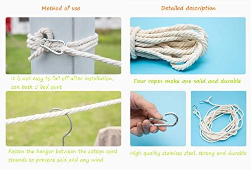 Clothesline Clothes Drying Rope Portable Travel Clothesline Adjustable - Image 7