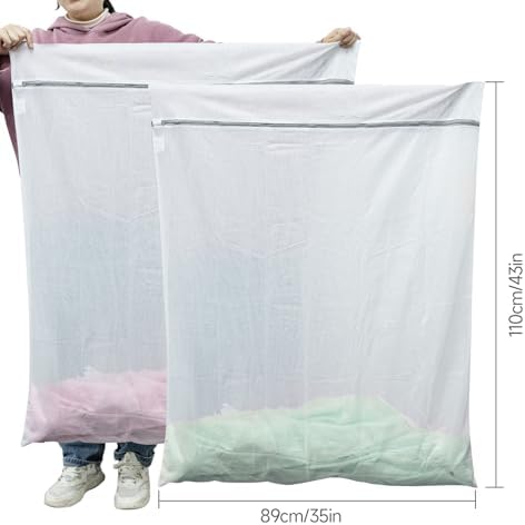 GOGOODA 2 Pack Extra Large Mesh Laundry Bag 43 x 35 in – XXXXL Washing Bag - Image 4