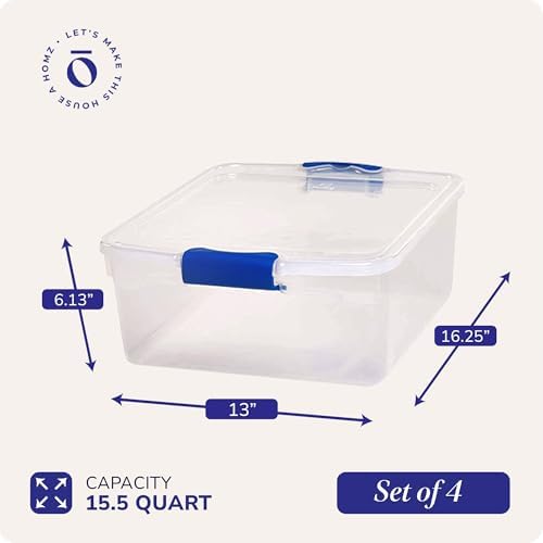 HOMZ Clear Plastic Storage Bins - Image 5