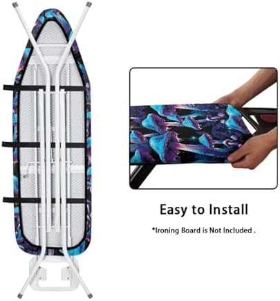 Flashideas Blue Mushroom Ironing Board Cover and Pad- 52" x 13" Iron Board Cover - Image 5