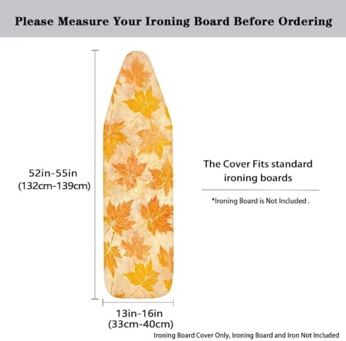 Flashideas Yellow Thanksgiving Maple Leaves Ironing Board Cover and Pad - Image 5