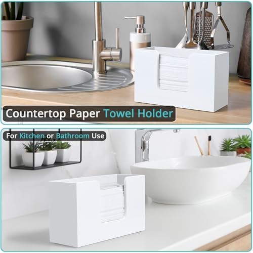 Paper Towel Dispenser Countertop, Wooden Bathroom Paper Towel Holder, - Image 3