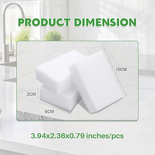 Magic Sponge Eraser 100 Pack, GRS Certified Melamine Sponge - Image 6