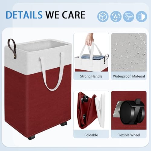 HomeHacks 90L Rolling Laundry Basket - Image 3