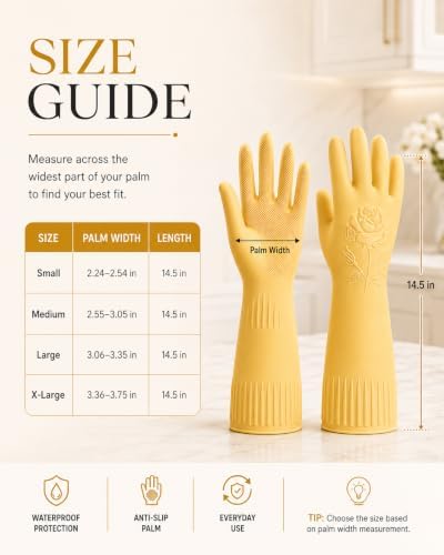 Disfore Rubber-Gloves Dishwashing Gloves - Image 3