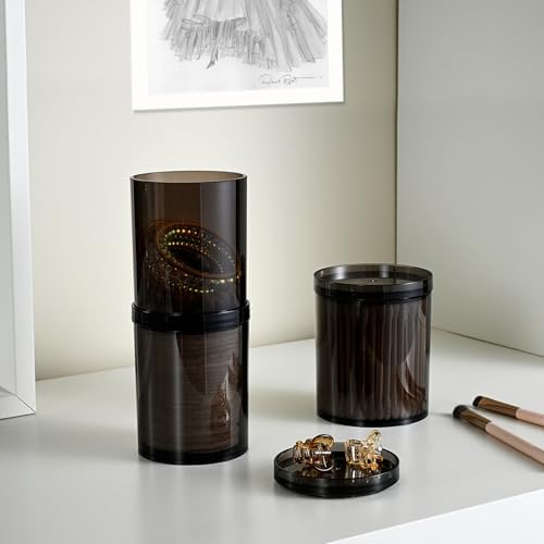 SheeChung 6 Pack Black Qtip Holder, Apothecary Jars - Image 5