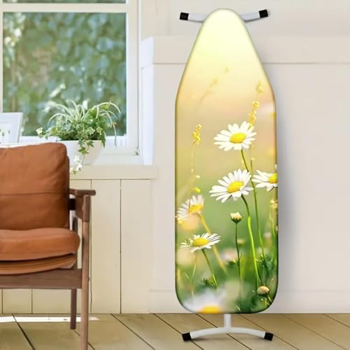 Nuxovilar White Daisy Yellow Floral Ironing Board Cover 15x54 - Image 2