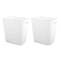 Plastic Small Bathroom Trash Can Wastebasket, 3.5 Gallon, 2 Pack | Compact by UUJOLY