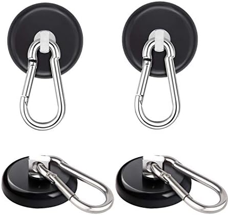 Ant Mag Magnetic Hooks Heavy Duty Neodymium, 140LBS Swiveling Carabiner by AntMag