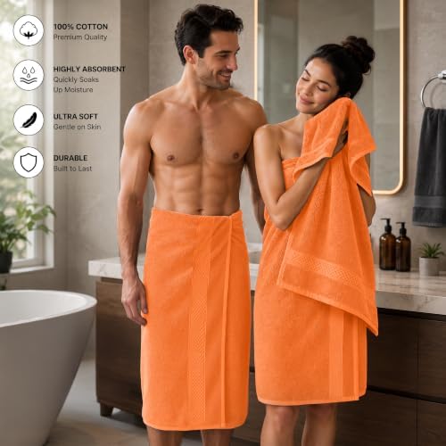DAN RIVER 600 GSM Cotton Large Bath Towels Set of 4, 27 x 54 Inches - Image 3